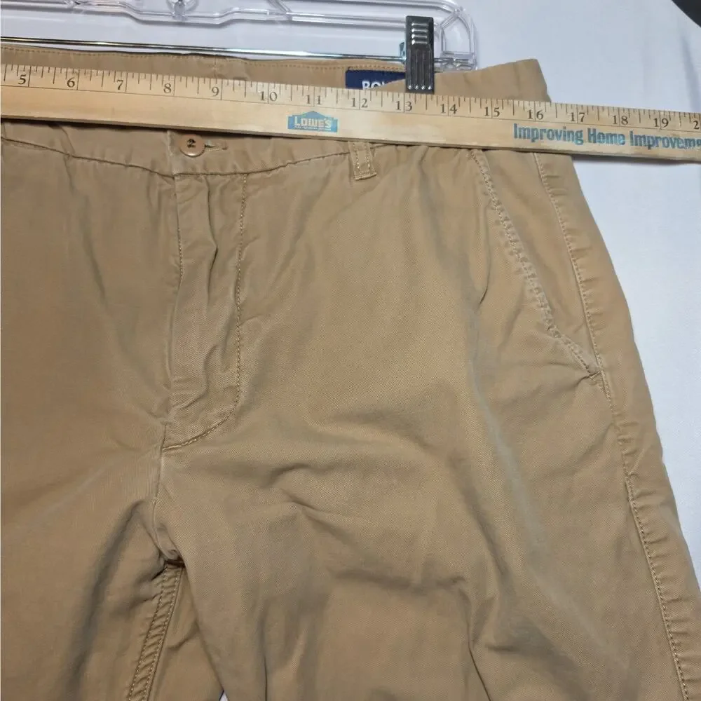 Bonobos Pants Mens 34X34 Tan Khakis Chino Stretch Flat Front Straight Full Lined